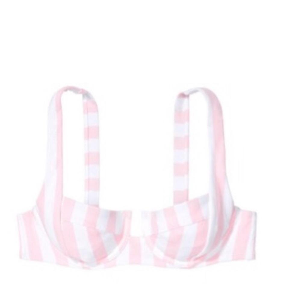 Victoria’s Secret classic pink striped bikini top